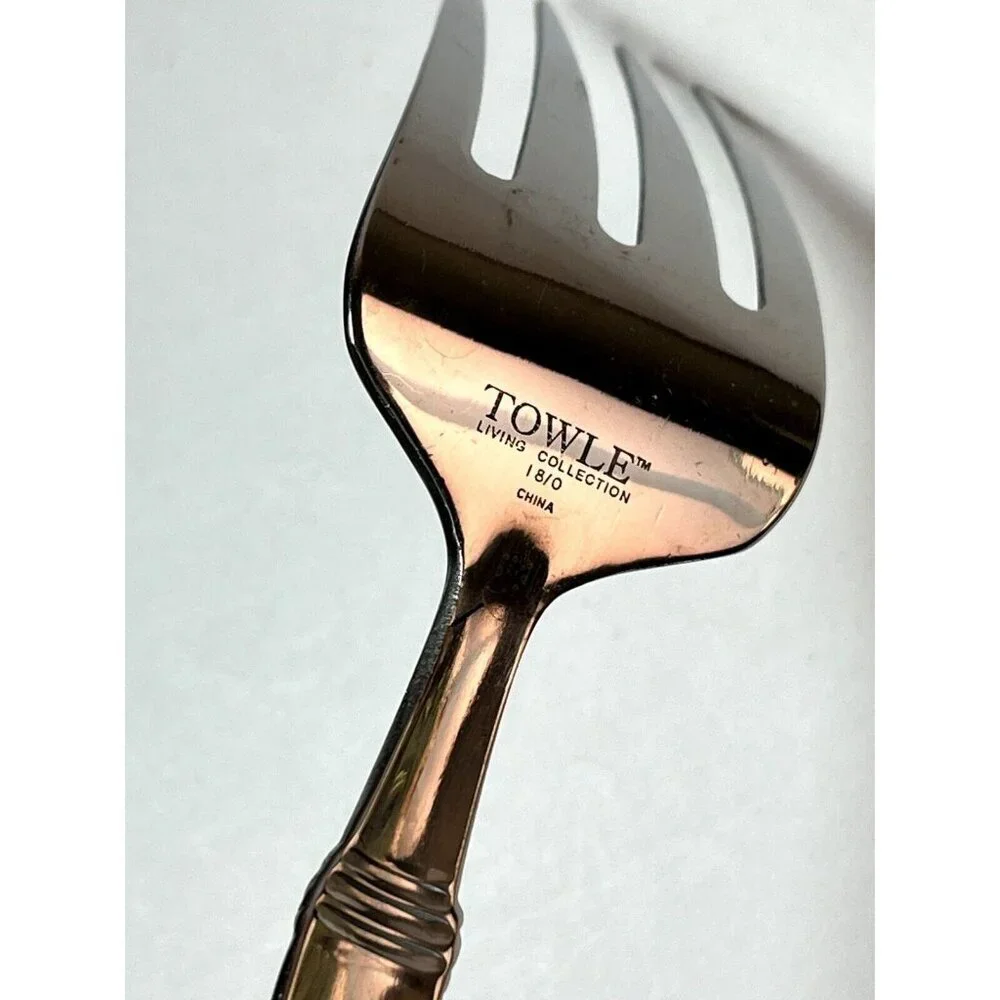 PARADISE by Towle Living Collection Stainless 18/0 Serving Meat Fork